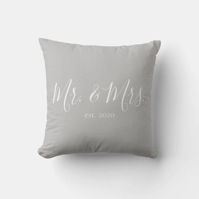 Herr & Frau Throw Pillow für das neue Jahr Kissen (Vorderseite)