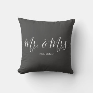 Herr & Frau Throw Pillow für das neue Jahr Kissen