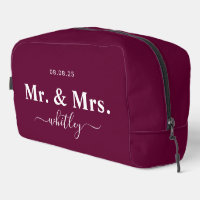 Herr & Frau Toilettenbeutel für Paar (Magenta:5f01