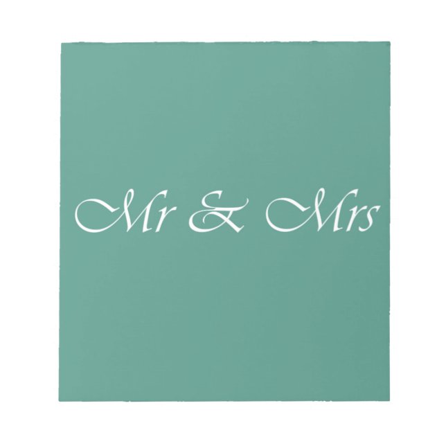 Herr & Frau Typografie Notizblock (Vorderseite)