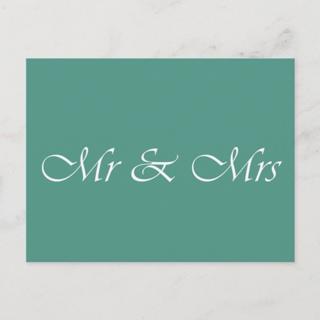 Herr & Frau Typografie Postkarte (Vorderseite)