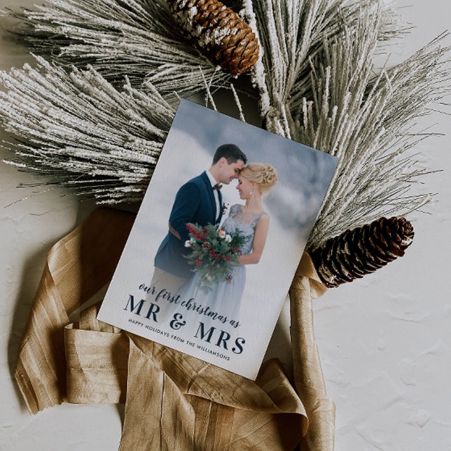 Herr & Frau | Weihnachtsfeiertage Hochzeitsankündi Dankeskarte (Von Creator hochgeladen)