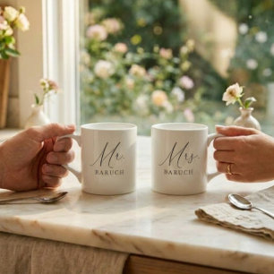 Herr Frischvermählt Elegantes Skript Espressotasse