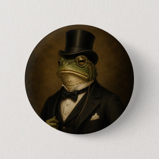 Herr Frosch Button (Vorderseite)