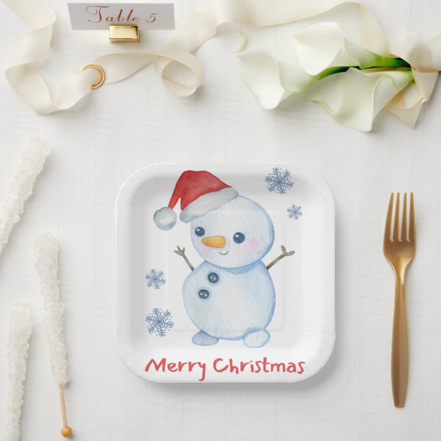 Herr Frosty Pappteller (Hochzeit)