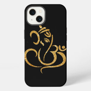 Herr Ganesh Hindu Gott Apfel Gold Glitter iPhone 13 Hülle