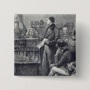 Herr Gladstone, das seine Erstrede hält Button