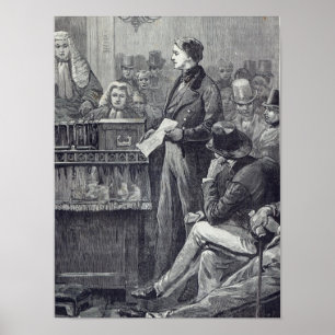 Herr Gladstone hielt seine Maidenrede Poster