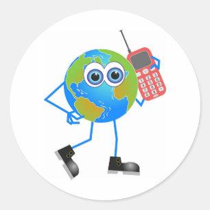 Herr Global Runder Aufkleber