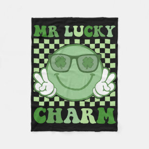 Herr Glücksbringer Hosenträger St. Patricks Tag Ju Fleecedecke