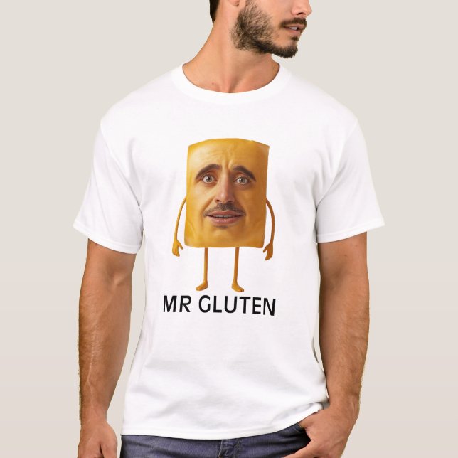 Herr Gluten Brot Witz T-Shirt (Vorderseite)