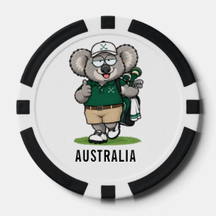 Herr golfverrückter Koala Chips