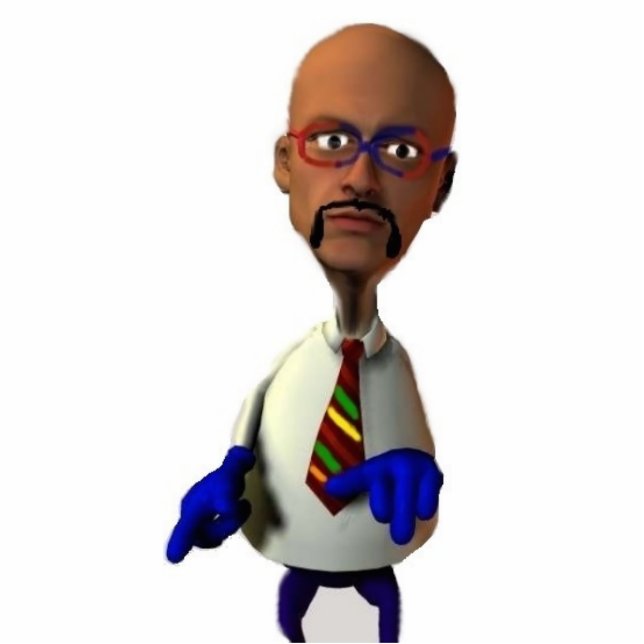 Herr Googly Eyes Fotoskulptur Magnet (Vorne)