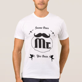 Herr Groom Mustache rüber T-Shirt