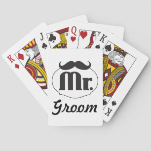 Herr Groom Schnurrbart Spielkarten