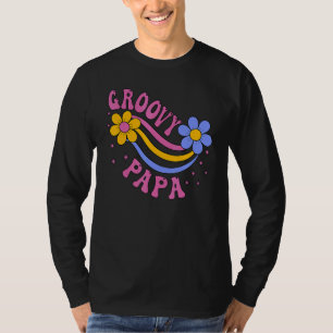 Herr Groovy Papa 70er Ästhetik Nostalgie 1970er Ja T-Shirt