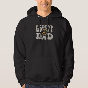 Herr Groovy Papa 70er Ästhetik Nostalgie 1970er Re Hoodie