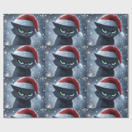 Herr Grumpy Face Weihnachtskatze Geschenkpapier