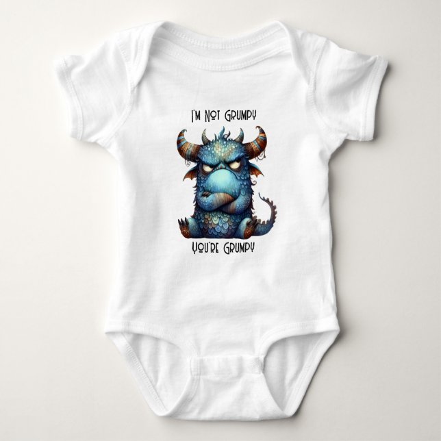 Herr Grumpy Monster Baby Strampler (Vorderseite)