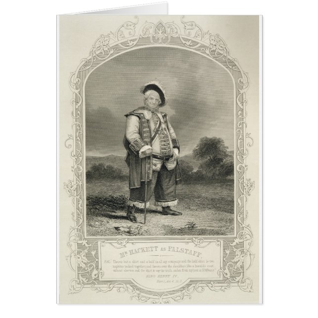 Herr Hackett als Falstaff, in Henry IV (Tat I des (Vorne)