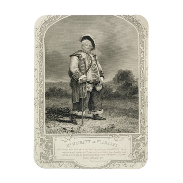 Herr Hackett als Falstaff, in Henry IV (Teil 1) Ac Magnet (Vertikal)