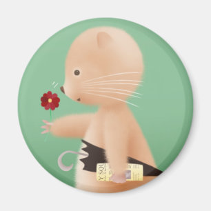 Herr Hamster geht zur Arbeit Magnet