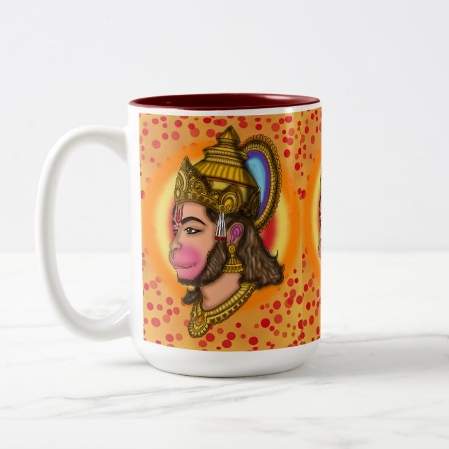 Herr Hanuman  Zweifarbige Tasse (Links)