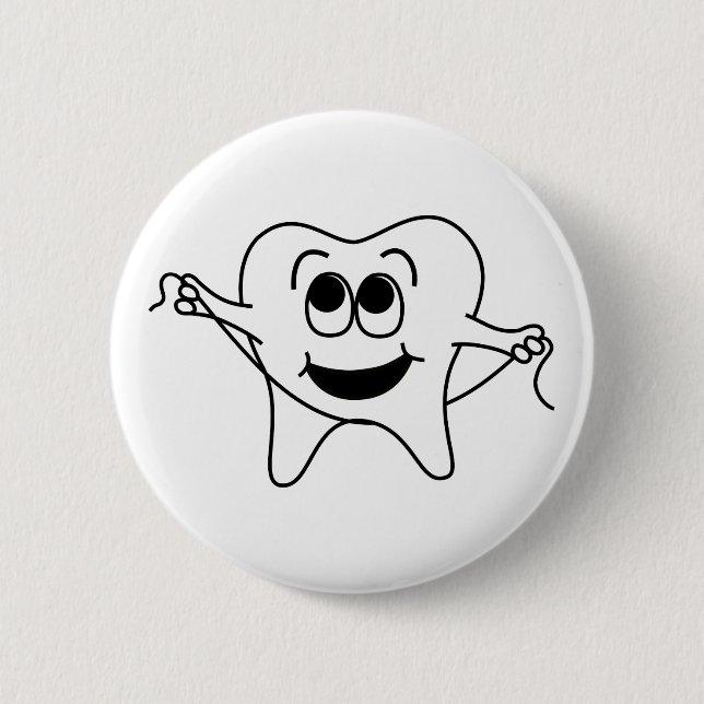 Herr Happy Tooth Button (Vorderseite)