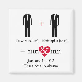Herr & Herr Do the Math Save the Date Magnet