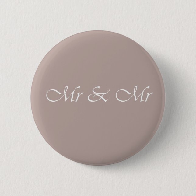 Herr & Herr Typografy Beige Button (Vorderseite)
