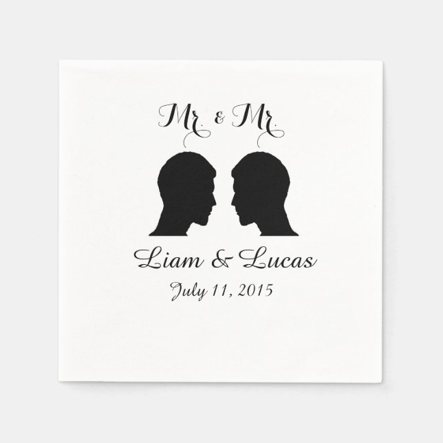 Herr & Herr Wedding Napkins Serviette (Vorderseite)