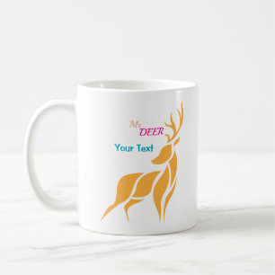 Herr Hirsch Grafik – Rustikaler Waldstil Kaffeetasse