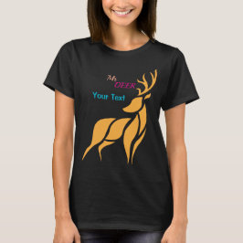 Herr Hirsch Grafik – Rustikaler Waldstil T-Shirt