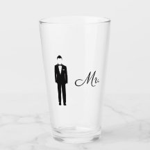 Herr Hochzeit Trinkglas