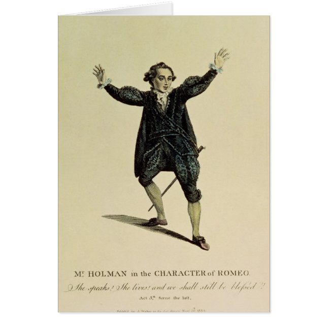 Herr Holman im Wesen Romeos, Kneipe. 1784 (Vorne)