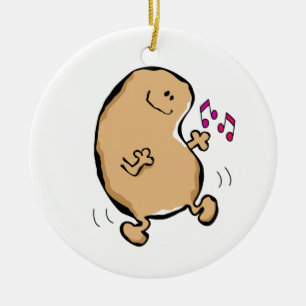 Herr Human Bean Doing The Jiggy Keramik Ornament