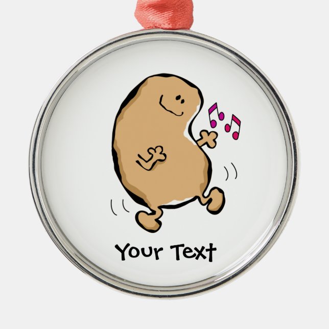 Herr Human Bean Doing The Jiggy Ornament Aus Metall (Vorne)