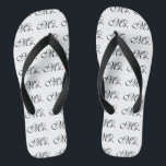 Herr Husband Groom His Hers Weds eben Flip Flops<br><div class="desc">Herr und Frau Husband Wife His Hers Weds eben auf einem kundenspezifischen Set von umdrehen Reinfälle, um zu tragen oder zu teilen. Stickereientwürfe, die Sie leicht personifizieren können, sind in einer Auswahl der populären Farbwahlen verfügbar. Verwenden Sie die Verbindung "fragen dieses Designers", um mit uns mit Ihren speziellen Entwurfsanträgen in...</div>