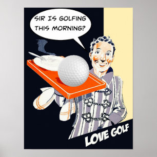 Herr ist Golfen Poster