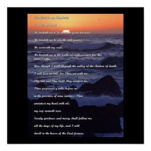 Herr ist mein Hirtengebet Poster