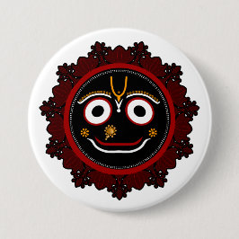 Herr Jagannath Andächtiger - Hare Krishna Button