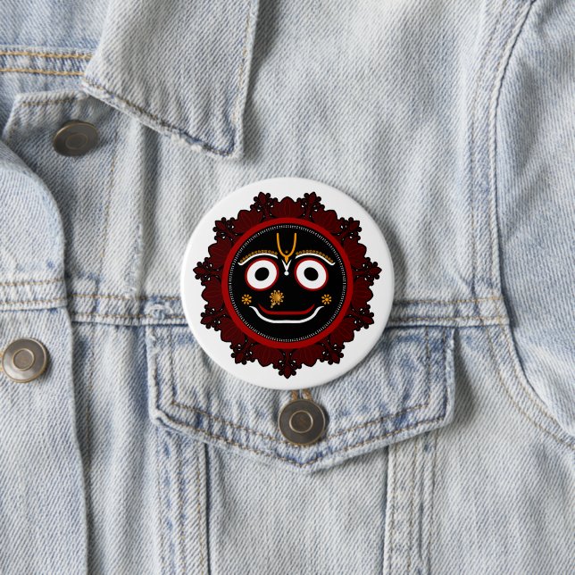 Herr Jagannath Andächtiger - Hare Krishna Button (Beispiel)