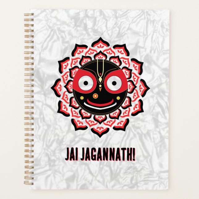 Herr Jagannath Gesicht Chakra Hindu-Gottheit Planer (Vorderseite)
