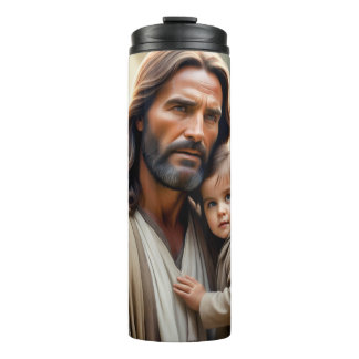 Herr Jesus Christus und Wertvolles Kind Thermosbecher