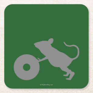 Herr Jingles von der grünen Meile Rechteckiger Pappuntersetzer