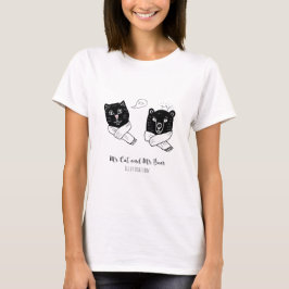 Herr Katze und Herr Bär Süße Tierfreunde T-Shirt