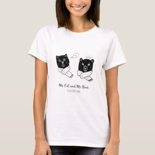 Herr Katze und Herr Bär Süße Tierfreunde T-Shirt