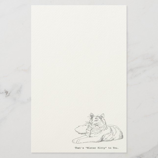 Herr Kitty Cat Stationery Briefpapier (Vorderseite)