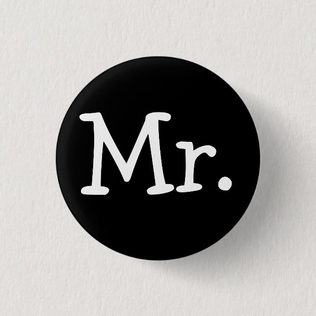 "Herr "Knopf (Bräutigam) Button (Vorderseite)