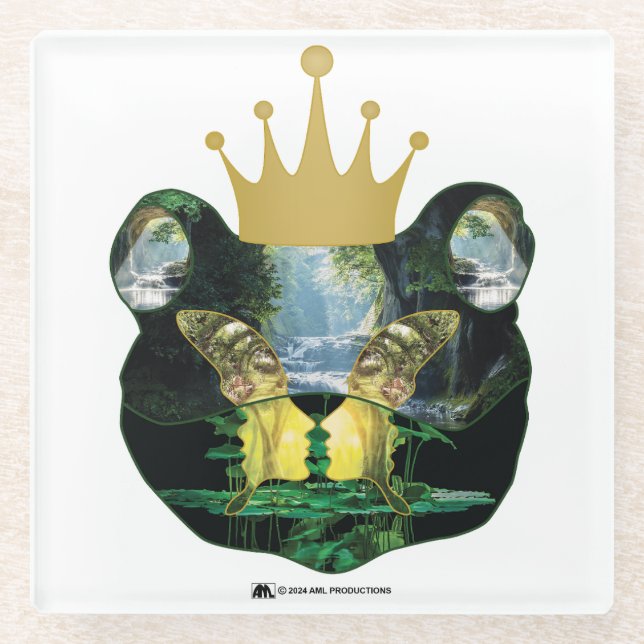 Herr "KÖNIG" - URSPRÜNGLICHE VERSION 1 Glasuntersetzer (Vorderseite)